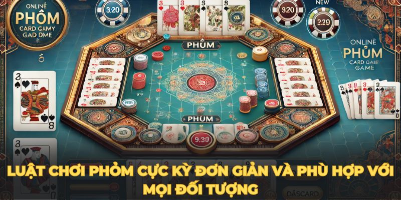 Luật chơi phỏm cực kỳ đơn giản và phù hợp với mọi đối tượng